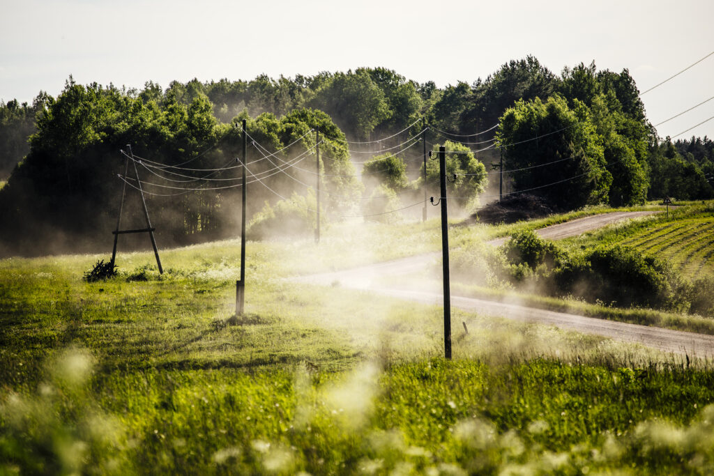 a crop being watered